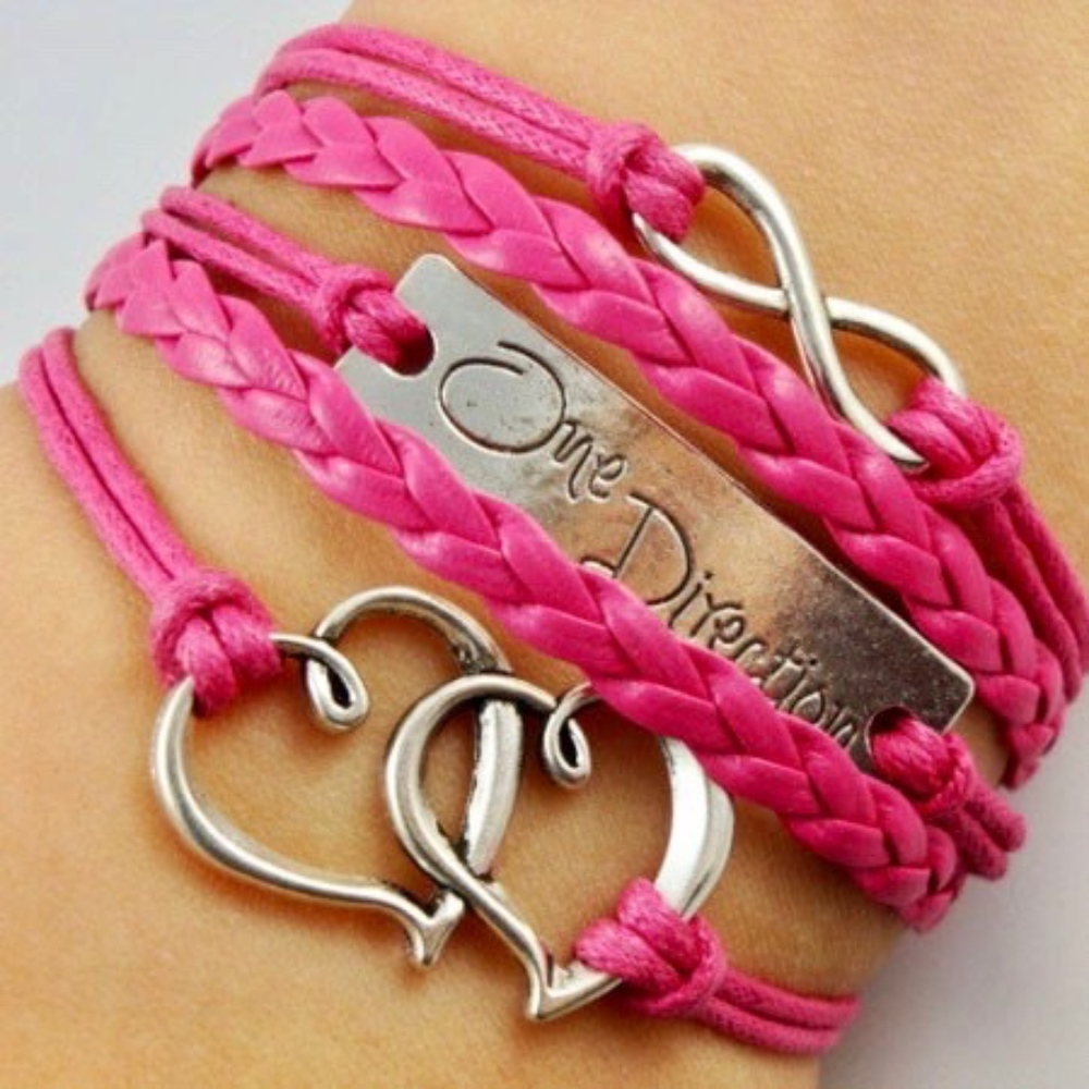 Pink One Direction Bracelet
